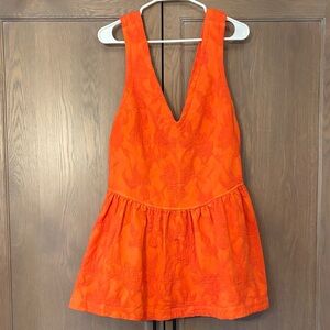 Orange Sleeveless Women's dress